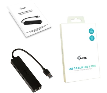 iTEC USB 3.0 Slim HUB 3 Port + Gigabit Ethernet Adapter