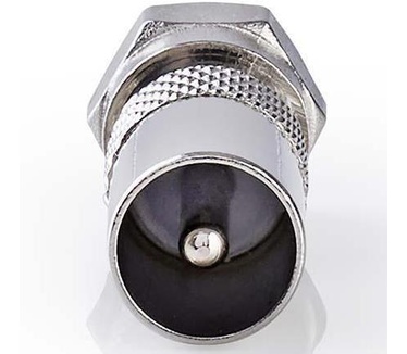 Allteq F-connector IEC verloopstekker Zilver
