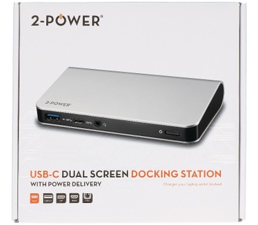2-Power USB-C Docking Station - PD, MST