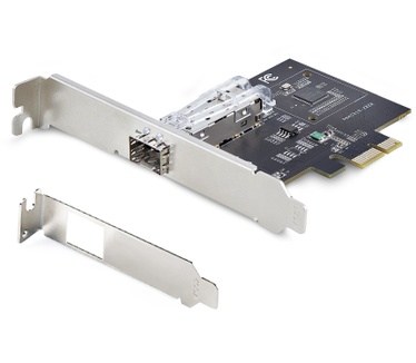 Startech.com 1-Port GbE SFP Netwerkkaart, PCIe 2.1 x1, Intel I210-IS, 1GbE Controller, 1000BASE Koper/Glasvezel, Single-Port Gigabit Ethernet NIC, Desktop/Server Backplanes, Windows en Linux Compatibel
