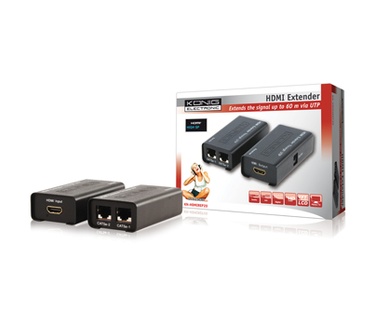 König Konig König, HDMI Verlenger via UTP (Zwart) (KN-HDMIREP20)