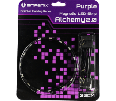 BitFenix Alchemy 2.0 Magnetic LED Strips 12cm Paars