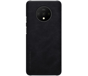 Nillkin Qin PU Leather Book Case voor OnePlus 7T - Zwart  Zwart