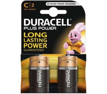 Duracell Batterijen Plus Power, Alkaline, 2 x C
