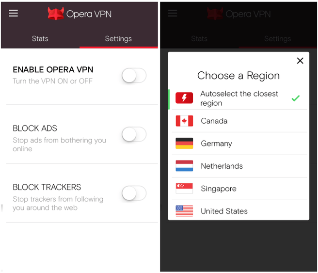 opera mobile vpn
