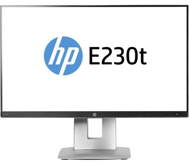 HP EliteDisplay E230t Zilver, Zwart