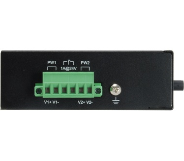 LevelOne 5-Port Fast Ethernet PoE Industrial Switch, 4 PoE Outputs, 802.3at/af PoE, 1 x ST Multi-Mode Fiber, 2km, 126W, -40°C to 75°C