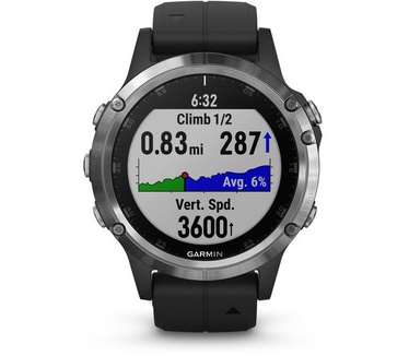 Garmin Fenix 5 Plus Zilver (Zwart)