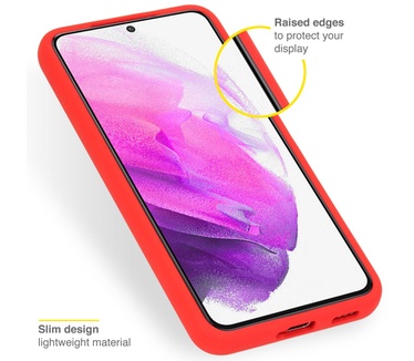 Accezz Liquid Silicone Backcover Samsung Galaxy S22 - Rood