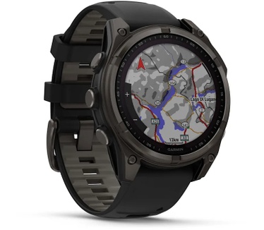 Garmin fēnix 8 Solar, 47mm, Titanium body, Sapphire Glass, Carbon (Zwart)