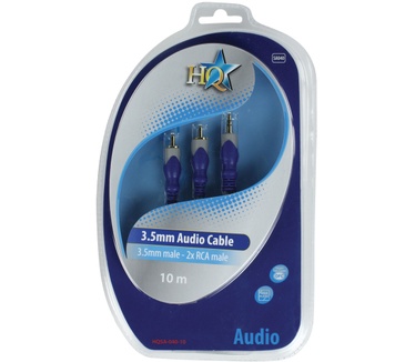 HQ Products 3.5mm/2x RCA, 10m