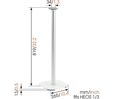 Vogel's Sound 5313 HEOS 1-3 Vloerstandaard Wit