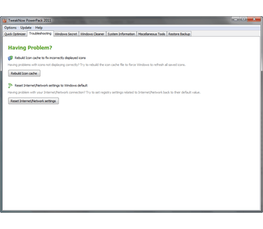 TweakNow PowerPack 2011 screenshot