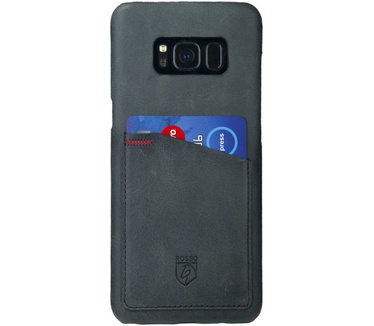 Rosso Select Samsung Galaxy S8 Hoesje Echt Leer Back Cover Zwart (Samsung Galaxy S8) Zwart