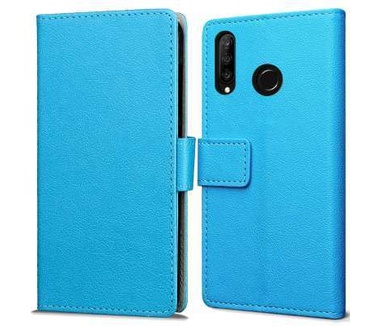 qMust Huawei P30 Lite Wallet Hoesje Blauw