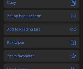iOS 13: Deel-menu