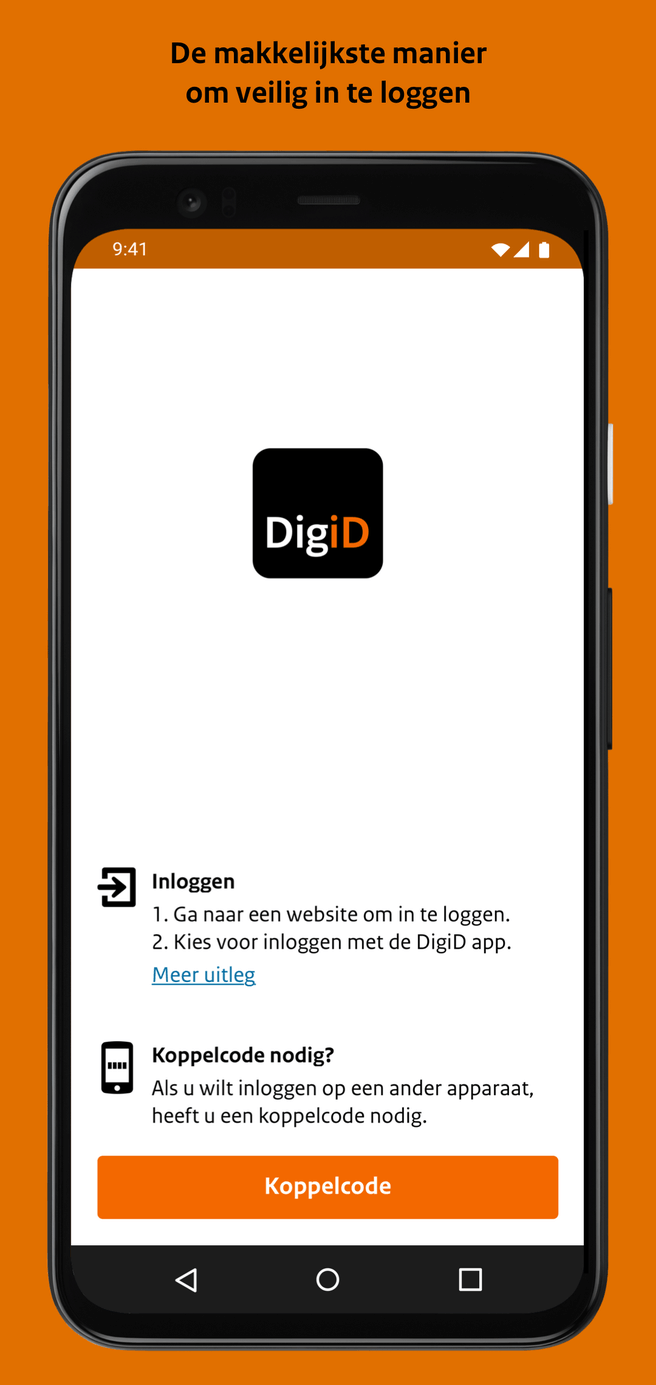 DigiD-app Android. Bron: DigiD, Google Play