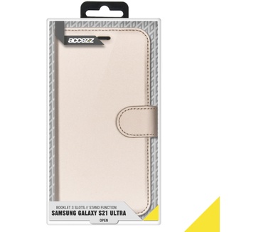 Accezz Wallet Softcase Bookcase Galaxy S21 Ultra - Goud