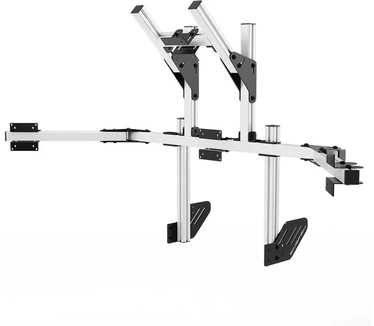 SIMGASM Core Integrated quad monitor stand vesa 75/100 - Wit