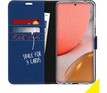 Accezz Wallet Softcase Bookcase Samsung Galaxy A72 - Donkerblauw (Galaxy A72) Blauw