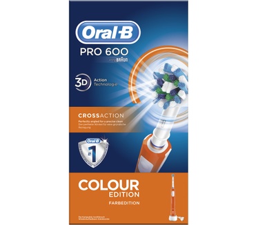 Oral-B PRO 600 CrossAction - Elektrische Tandenborstel Orange edition