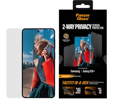 PanzerGlass PanzerGlass® 2-Way Privacy Screen Protector Samsung Galaxy S26+ | Ultra-Wide Fit w. FASTFIT IN-A-BOX