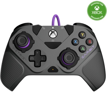 Turtle Beach Victrix Gambit Prime bedrade gamecontroller voor XBOX & PC - Grijs, XBOX Series X|S, XBOX One, 12 verwisselbare delen, 4 toewijsbare knoppen, 5-traps ‘clutch’-hairtriggers, audiocontrole