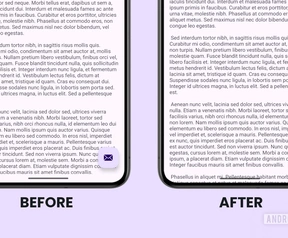 Edge to edge vs normale modus app in Android. Bron: Android Authority