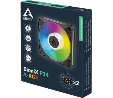 ARCTIC BioniX P14 A-RGB, 1-pack, Zwart, 140mm