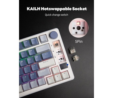 Royal Kludge RK-M75 Phantom Gaming Keyboard K Silver switch