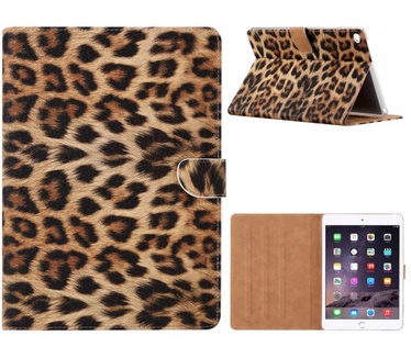 Panter print lederen standaard hoes voor de Apple iPad Air 2 (9.7 inch)