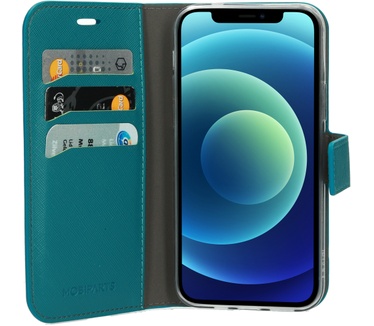 Mobiparts Saffiano Wallet Case Apple iPhone 12/12 Pro Turquoise