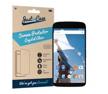 Just in Case Just in Case Screen Protector Motorola Nexus 6 - 3 stuks - Crystal Clear