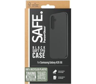 PanzerGlass SAFE. by Case Samsung New A34 5G Black (Samsung - Galaxy A35 5G) Transparant