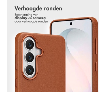 Accezz Leather Bookcase 2-in-1 met MagSafe Samsung Galaxy S26 - Sienna Brown