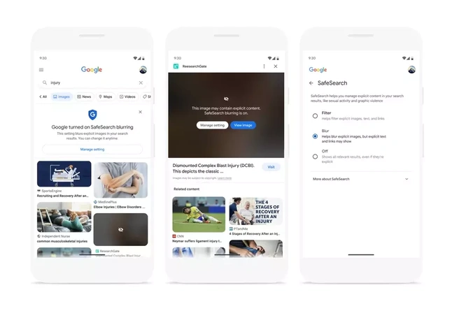 Google SafeSearch blurren