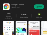 Chrome in de Play Store, jan 2023