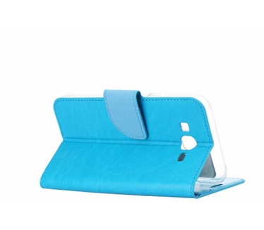 Luxe Lederen Bookcase hoesje voor de Samsung Galaxy J7 2016 - Blauw (Galaxy J7 2016) Blauw
