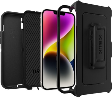 Otterbox OtterBox Defender Case voor iPhone 14 Plus, Schokbestendig, Valbestendig, Ultra-robuust, Beschermhoes, 4x Getest volgens Militaire Standaard, Zwart, Geen retailverpakking