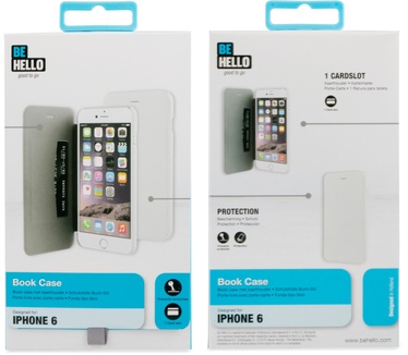 BeHello iPhone 6 / 6S Book Case White