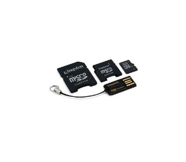 Kingston 16GB microSDHC with 2 adapters (miniSD and full-size SD) with USB reader