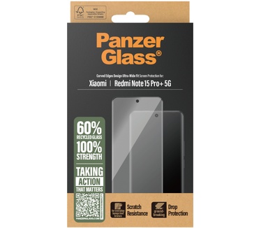 PanzerGlass PanzerGlass® Screen Protector w. Black Frame Xiaomi Redmi Note 15 Pro+ 5G | Poco M8 Pro | Ultra-Wide Fit