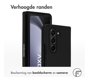 Accezz Liquid Silicone Backcover Samsung Galaxy Z Fold 5 - Zwart