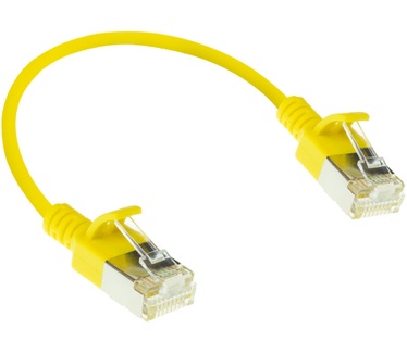 ACT DC7852 CAT6A U/FTP Slimline Patchkabel 0.25M Geel Geel