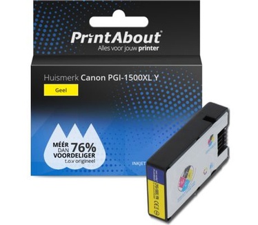 PrintAbout Huismerk Canon PGI-1500XL Y Inktcartridge Geel Hoge capaciteit