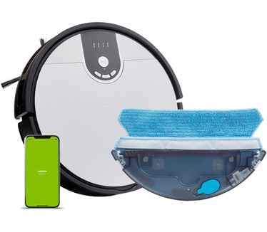 Medion Robotstofzuiger S20 SW MD20011 | App- en Alexa-besturing | Stofzuigen en dweilen | Intelligente navigatie | Cycloontechnologie | Groot stofreservoir | 100 min. looptijd