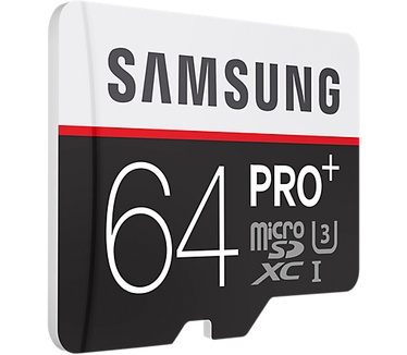 Samsung Pro+ microSDXC + SD-adapter 64GB