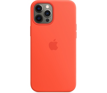 Apple MagSafe Siliconen Back Cover Donkeroranje iPhone 12 Pro Max