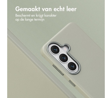 Accezz MagSafe Leather Backcover Samsung Galaxy S26 - Light Grey