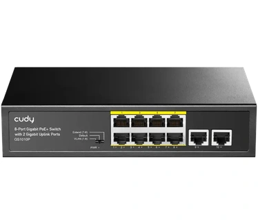 Cudy 8-Port Gigabit PoE+ Switch with 2 Gigabit Uplink Ports 120W